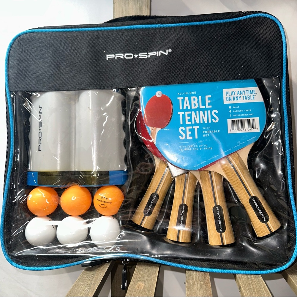 New Table Tennis Set with Paddles and Balls